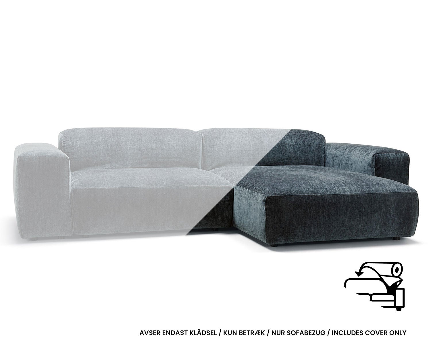 Klädsel till Edda Soffa Set 2 i tyget Atropa 9 Dark Blue