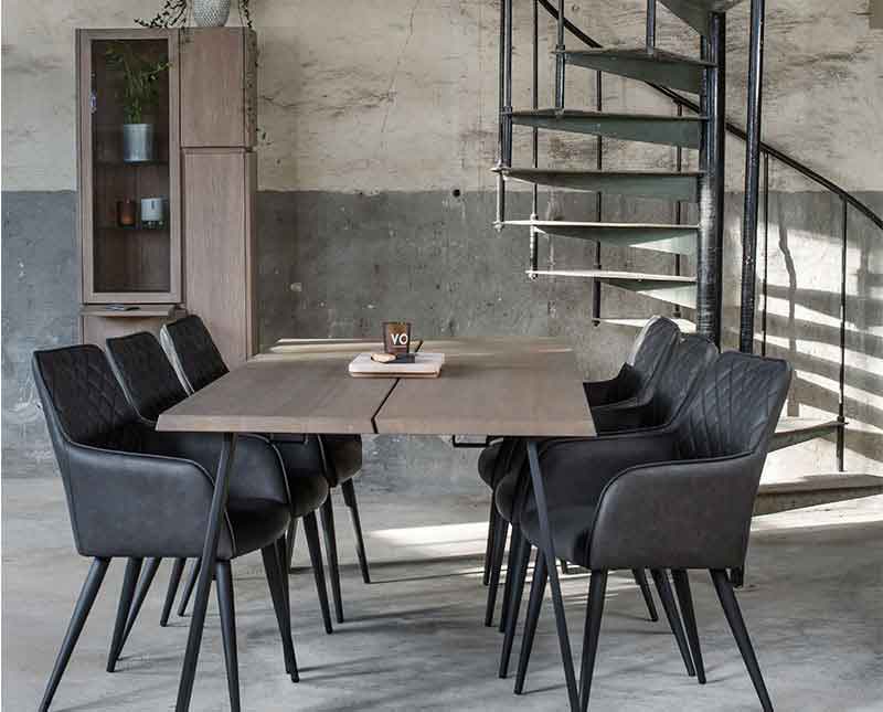 Hope Matbord Gråbetsad Ek Utställda Ben