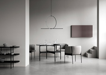 Floema-Matbord-Ø140-Svart-Marmor-Miljö