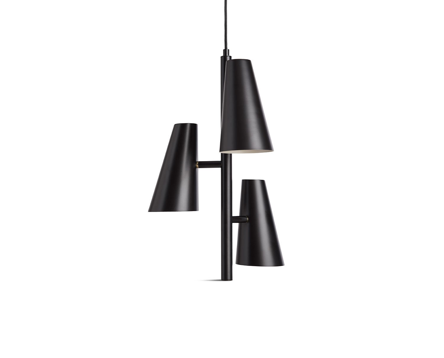 Cono Pendel 3 Skärmar Svart Metall