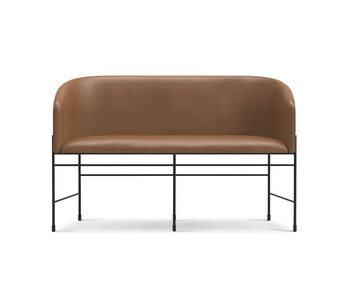 Covent-Love-Seater-Sørensen-Leather-Front-View-White-Background