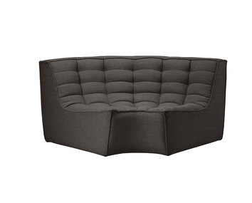 N701 Soffa Runt Hörn Tyg Dark Grey