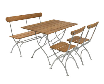 Bryggeribord + Bryggerisoffa + 2 st Bryggeristol Trädgårdsgrupp i teak