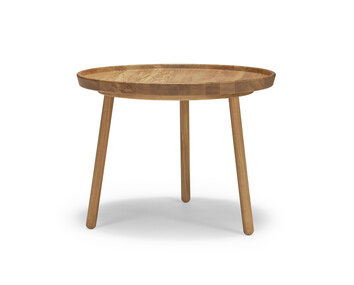 Soffbordet Tureen. Diameter 65 centimeter, höjd 50 centimeter. Skiva i naturoljad, massiv ek.