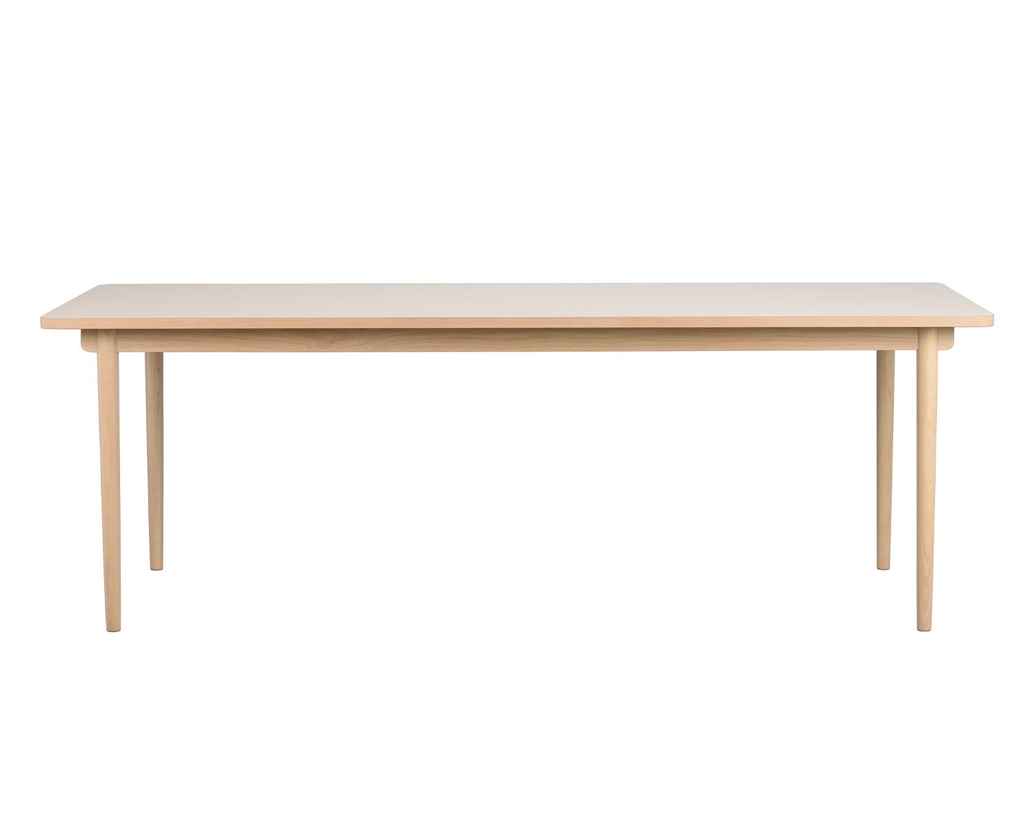 Fairmount Matbord 220x95 i beige HPL och vitpigmenterad ek
