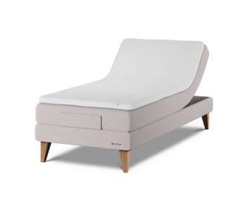 Family Start Ställbar Säng 90x200 i tyget Osby Beige