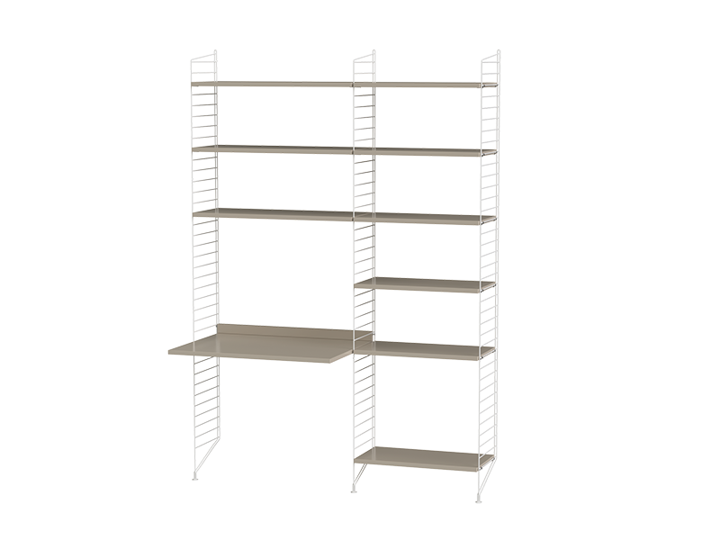 String kombination arbetsplats B Beige/ Vit