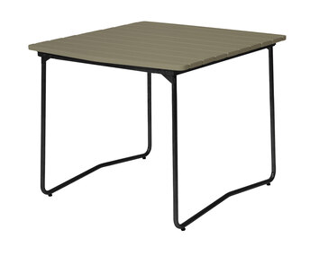 Bord B31 84 i ljusgrön lackad ek med svart stativ