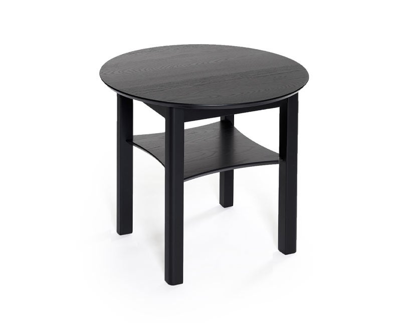 Marathon Fåtöljbord Runt Svartbetsad Ek