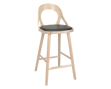 Colibri-Barstol-63-Vitoljad-Ek-Bonded-Lader-Svart