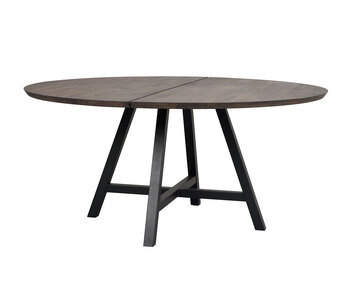 Carradale matbord runt 150 cm, brun ek, ben A | Rowico