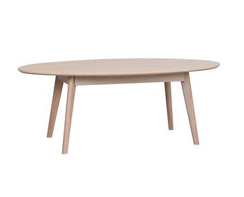 Yumi soffbord ovalt 130 cm i vitpigmenterad ek