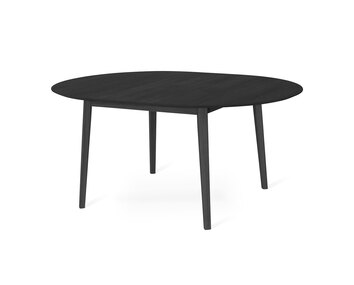 Sync Matbord inklusive iläggsskiva i svartbetsad ek