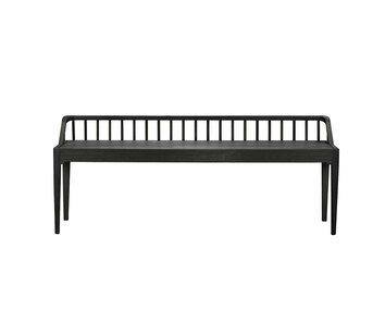 Spindle Bänk Svartlackad Ek