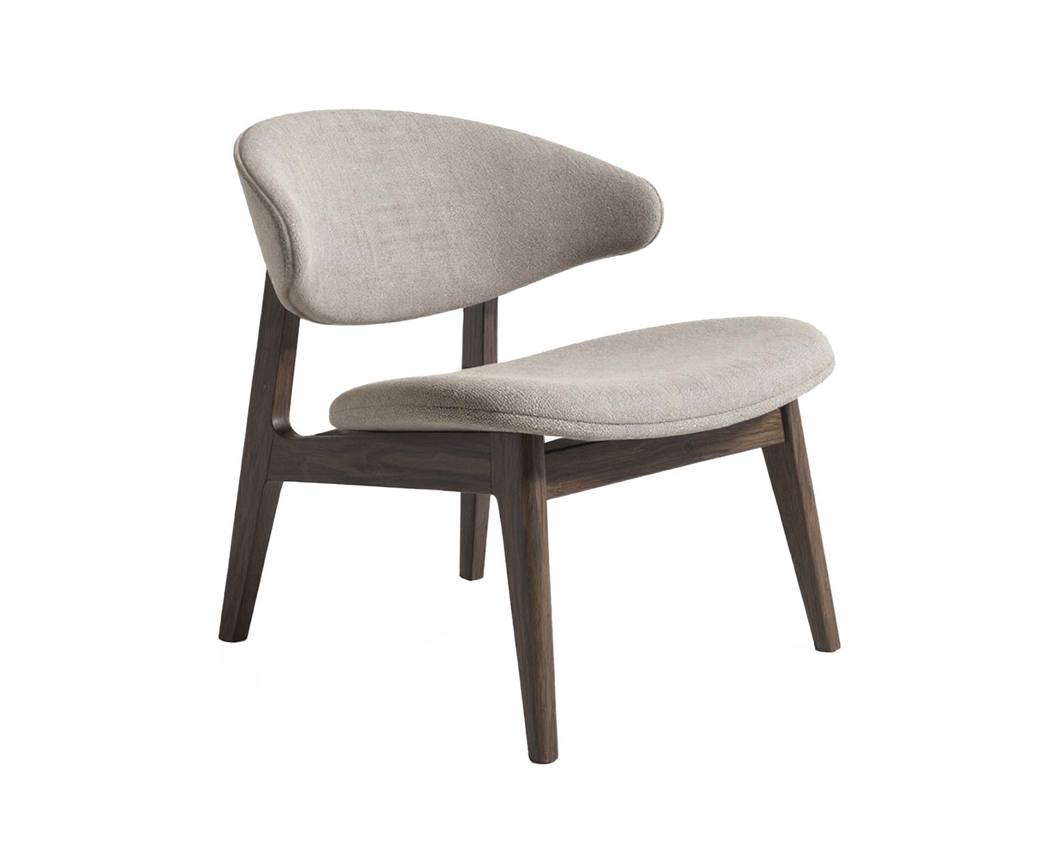 Kristensen & Kristensen Ram Lounge Chair i antik brunoljad ask och tyg