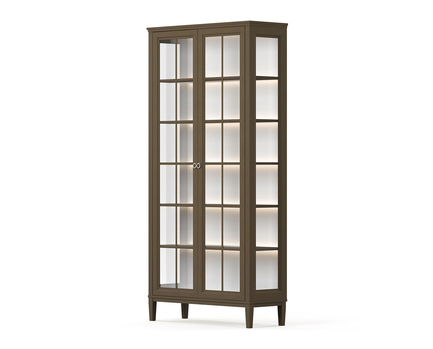 Stockholm 2.0 Vitrinskåp i färgen Mocha