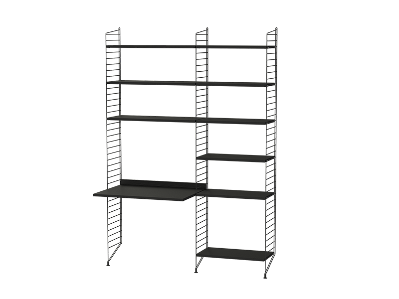 String kombination arbetsplats B Svartbetsad ask/ Svart