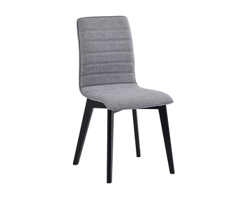 Gracy Stol Tyg ljusgrå Svartbetsad ek