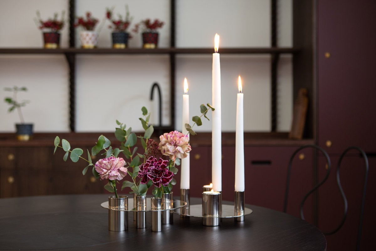 Awa Vas & Ljusstake | Nickel