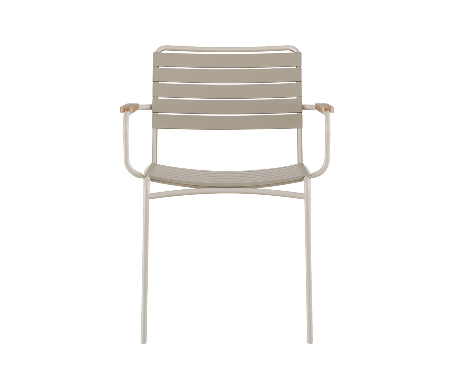 Matic Karmstol i utförandet Teak/Sandy Grey