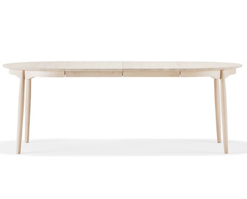 Carl matbord i ljus mattlackad björk, 115+1 ilägg | StolAB