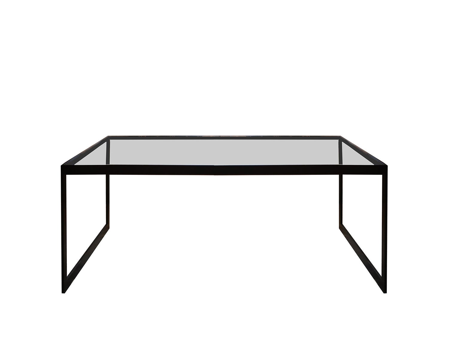 Square Soffbord 122 Svart / Glas