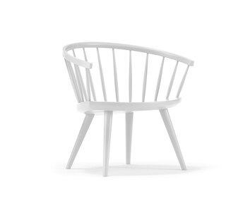 Arka loungestol i björk, vit 21 | StolAB