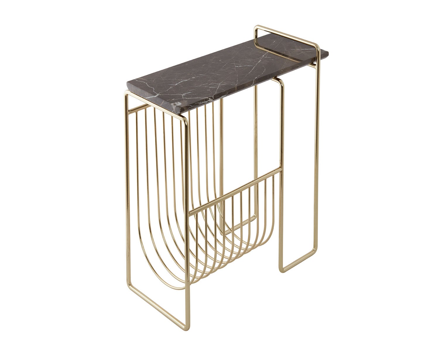 Sino Tidningsställ Brun Marmor / Guld