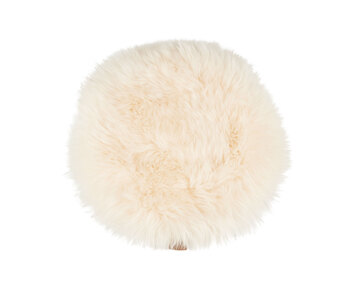 Moa rund långhårig sittdyna Ø36 cm i färg champagne från Shepherd