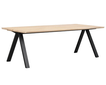 Carradale matbord, vitpigmenterad ek, ben V | Rowico