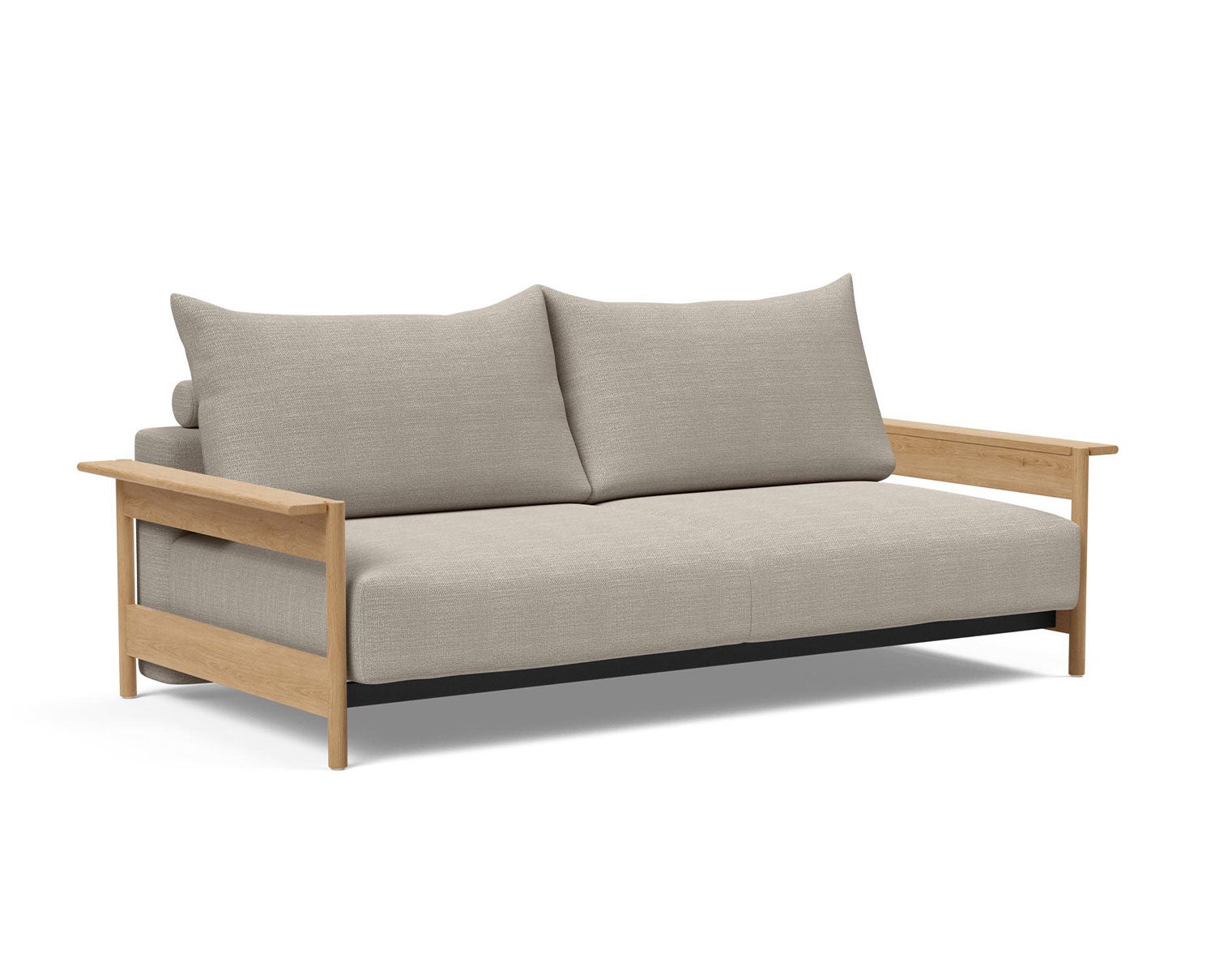 Bäddsoffan Malloy Wood. 150 centimeter. Tyg 579 Kenya Gravel.