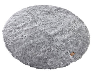 Ebba rund matta 120 cm i färg granit från Shepherd