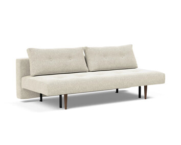 Recast Plus Bäddsoffa med mörka träben i tyget 357 Taura Off-White