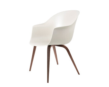 Bat Stol i plast med ben i trä