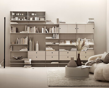 String system beige för vardagsrum
