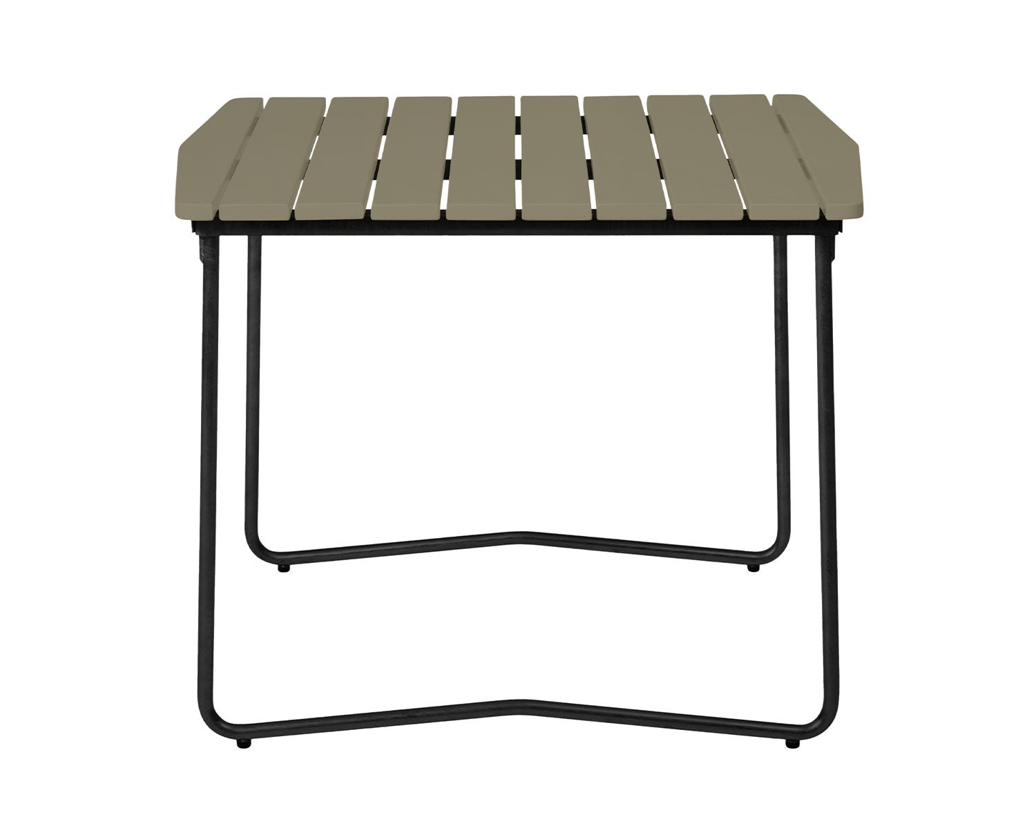 Bord B31 84 i ljusgrön lackad ek med svart stativ