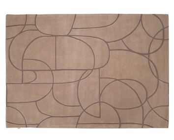 Modern Abstract Matta i färgen Beige