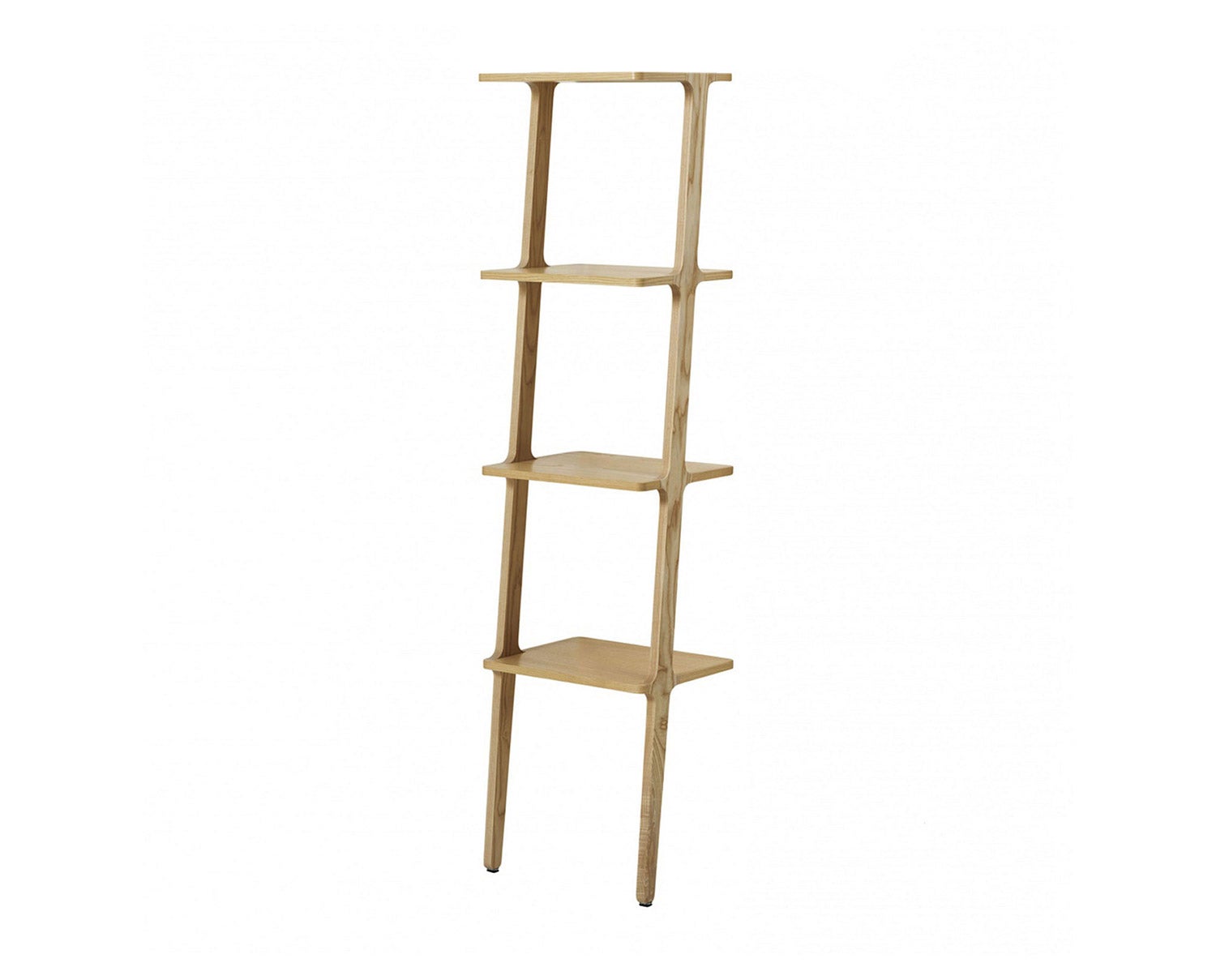 Libri hylla med fyra  hyllplan i ek