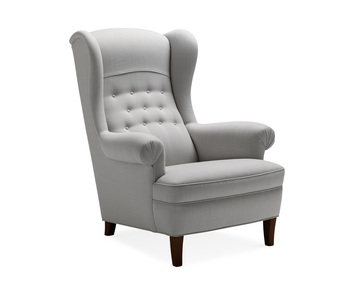 Häggbom fåtölj med fast sits - tyg Fiord 101