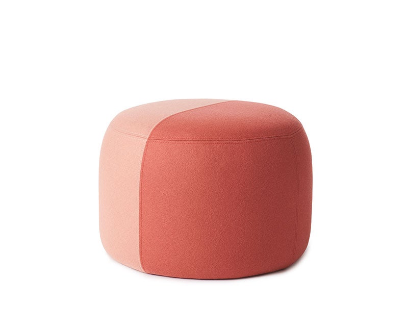Dainty Pouf Coral Blush