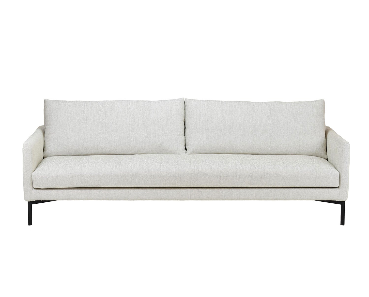 Soffan Band C, med bredd 215 centimeter. Soffan är klädd i tyget Grace 101. 