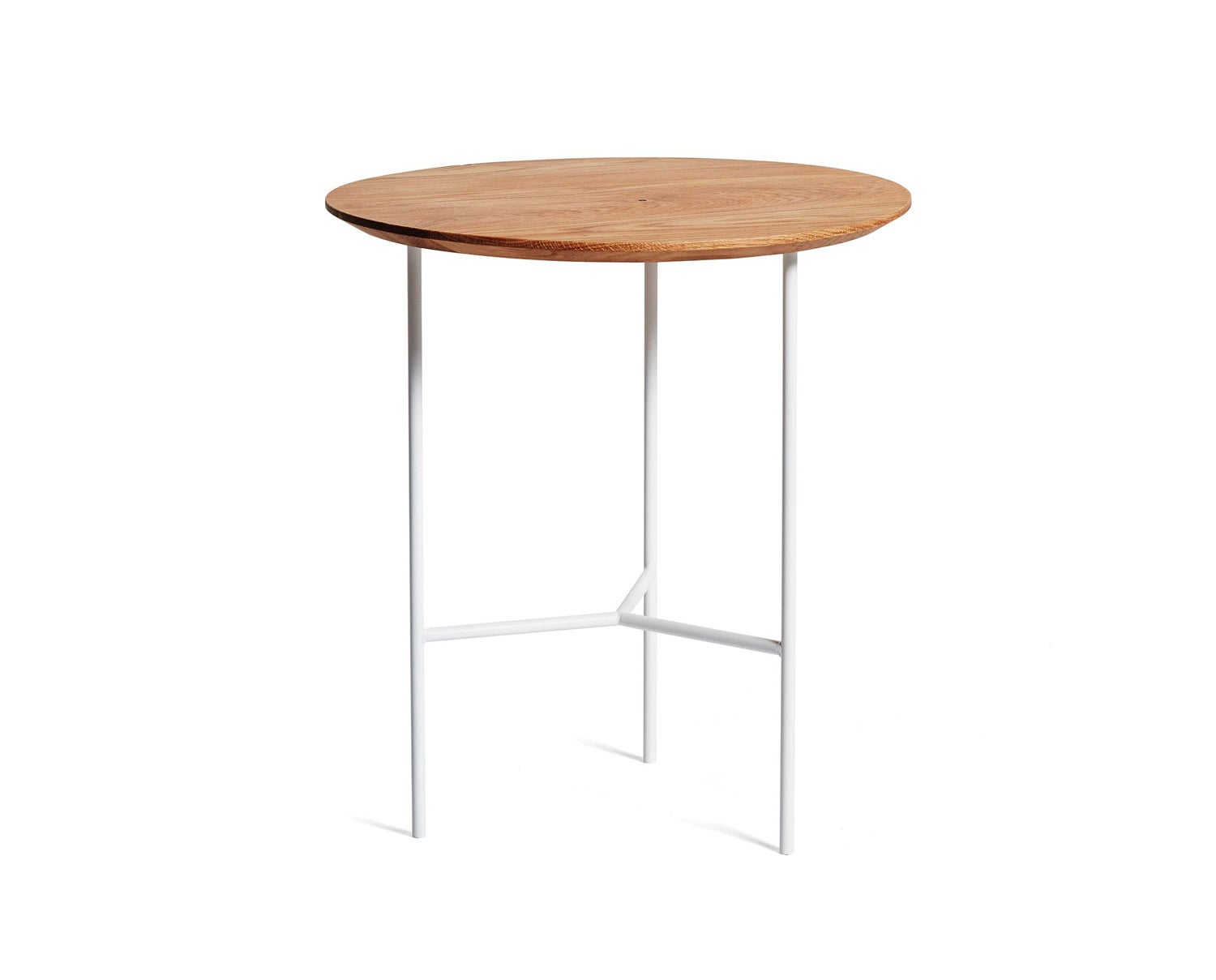 Tribeca-Sidobord-47-cm,-Oljad-Rustik-Ek-Vita-Ben