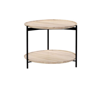 Soffbordet Plateau, i vitbetsad ask. Diameter 58.  Höjd 45. 