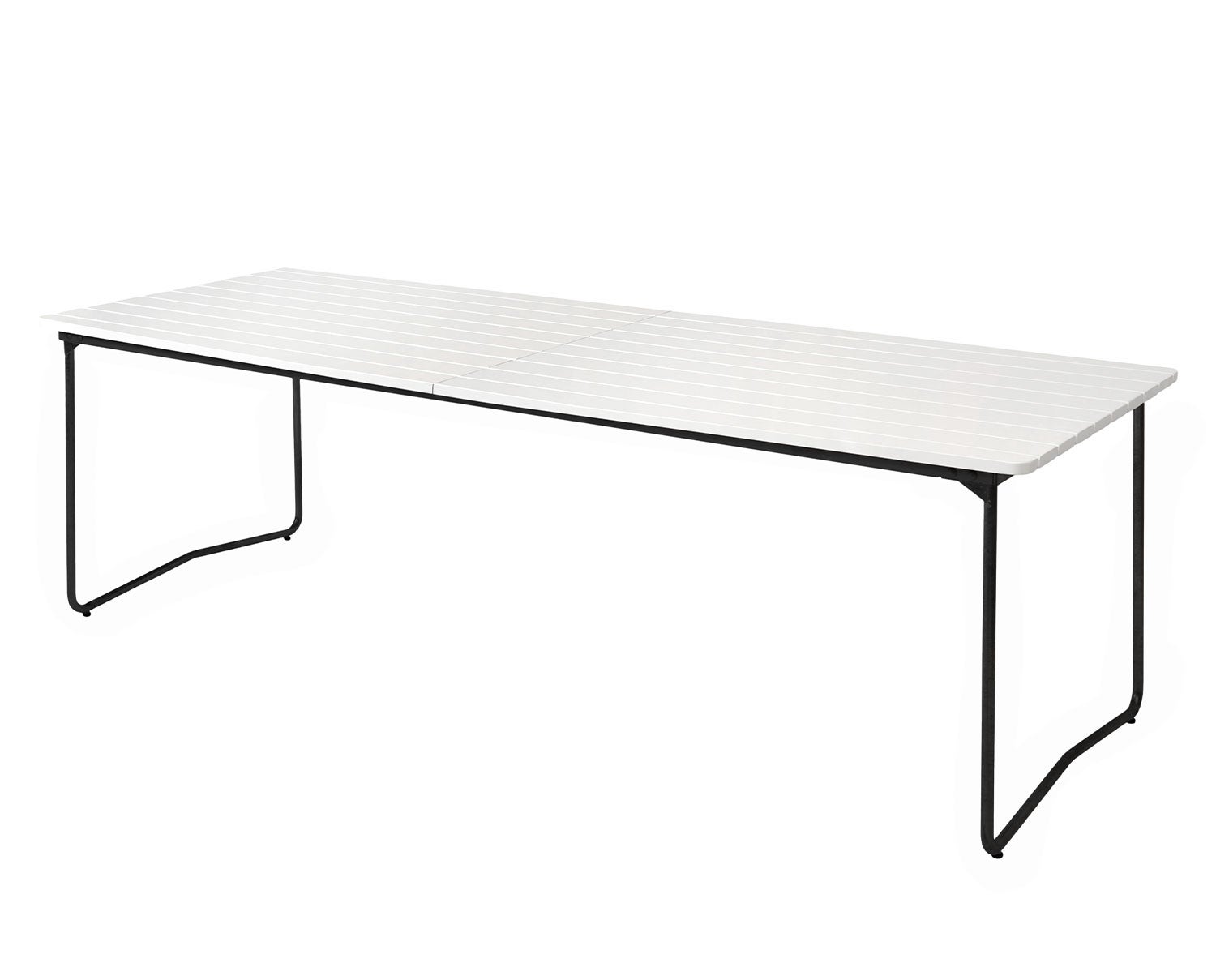 Bord B31 230 i vitlackad ek med svart stativ