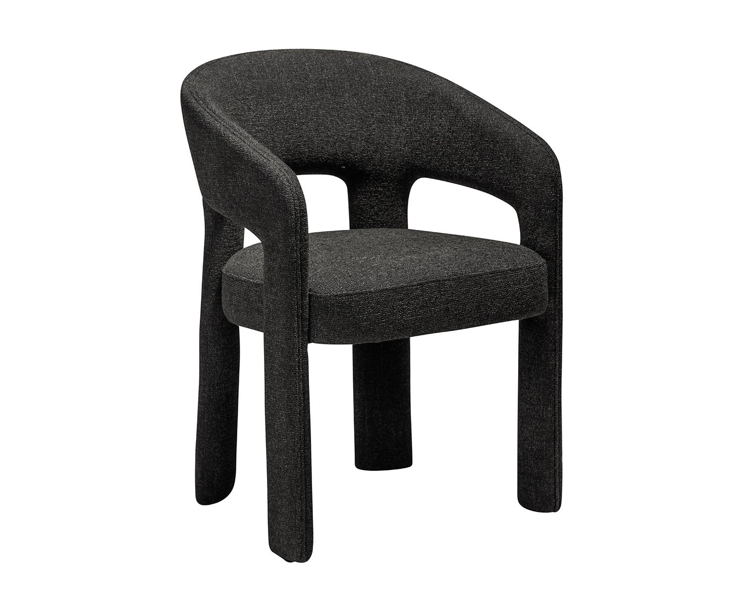 Dan-Form-Splendor-Arm-Chair-Raven-Black-Boucle