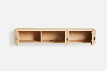 Array Vägghängt Sideboard Vitpigmenterad Ek