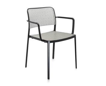 Audrey Karmstol Svart Ljusgrå