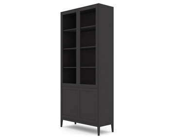 Edge 2.0 Vitrinskåp, 4 Dörrar | Black