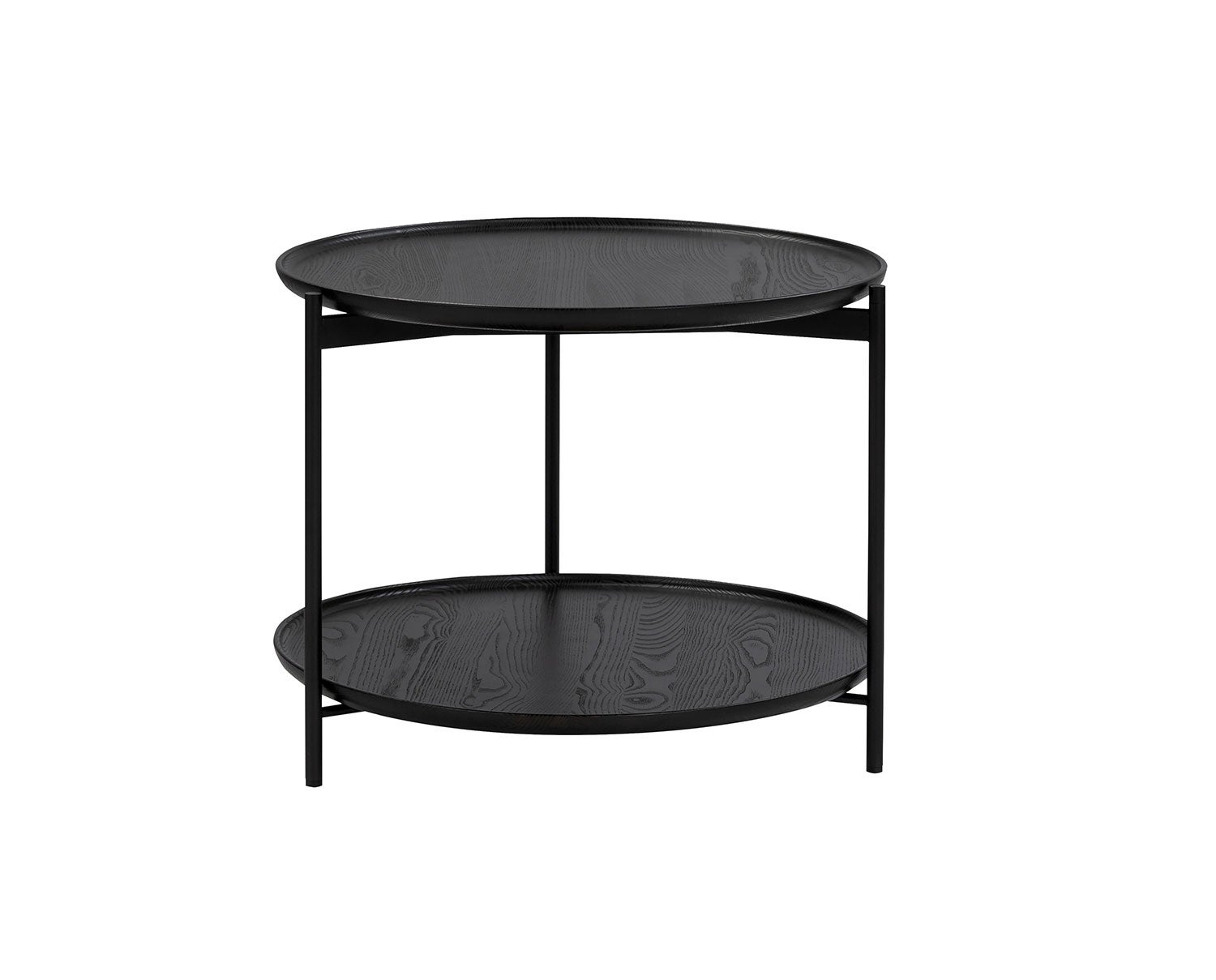 Soffbordet Plateau, i svartbetsad ask. Diameter 58.  Höjd 45. 