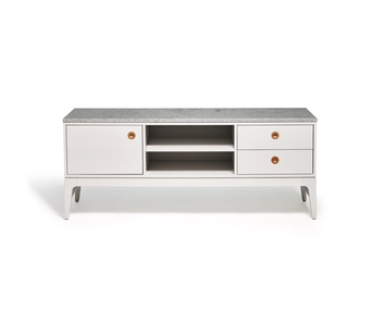 Höllviken Bänk Ljusgrå med kalkstenstopp